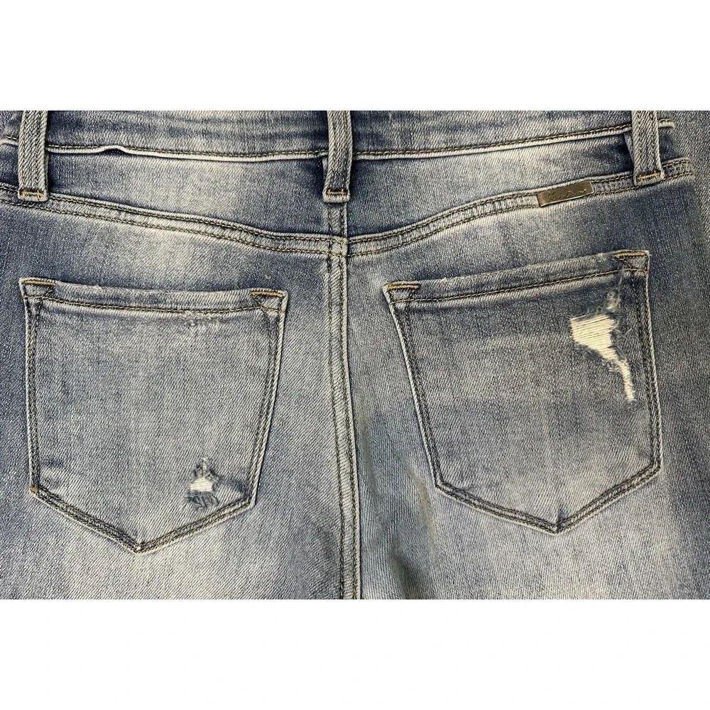 Kancan High Rise Distressed Skinny‎ Jeans Medium Wash KC9232M Blue Women's 3/25